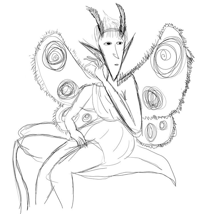 Moth Fairy Sketch